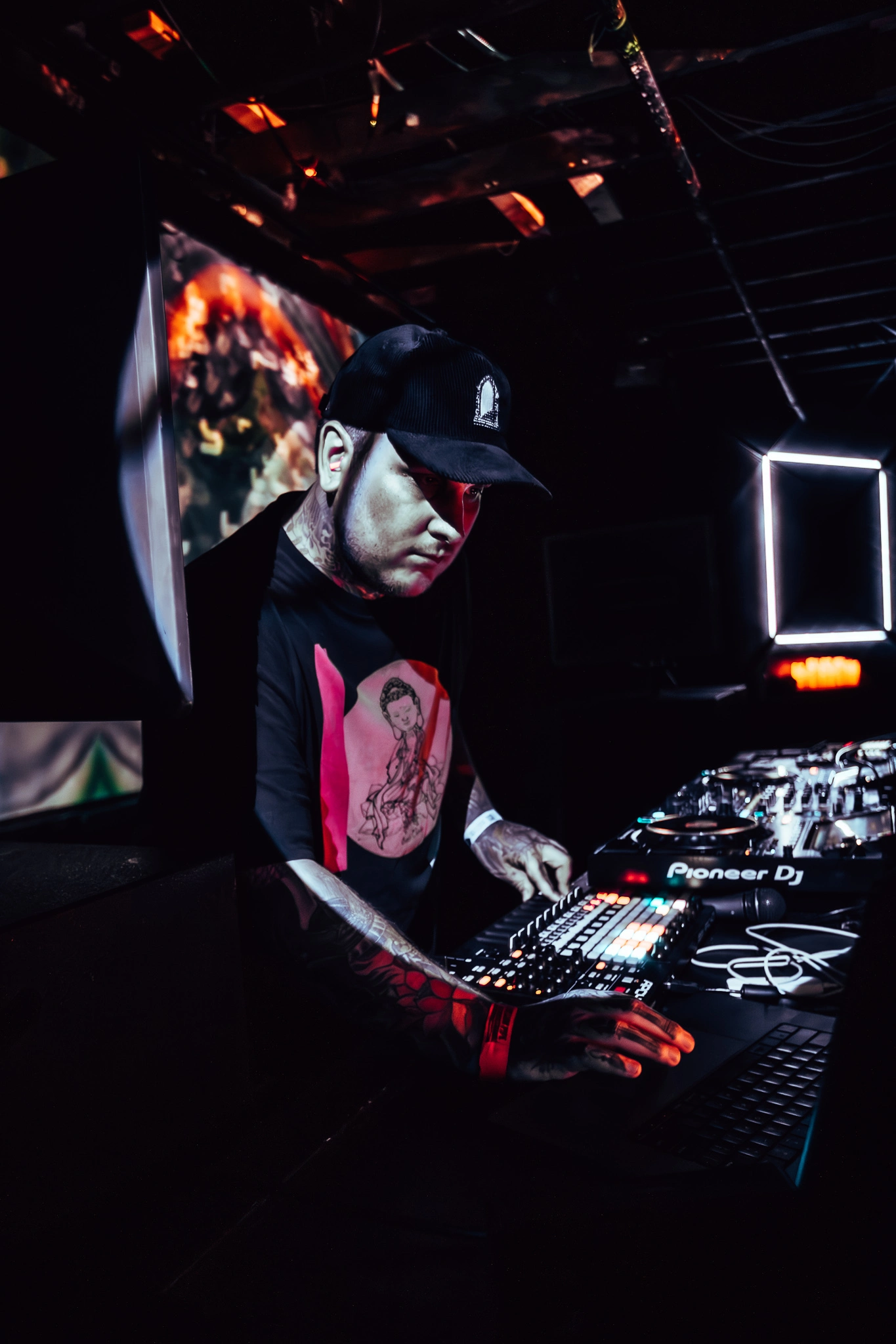Be Right Back performing a live electronic music set in Denver, Colorado