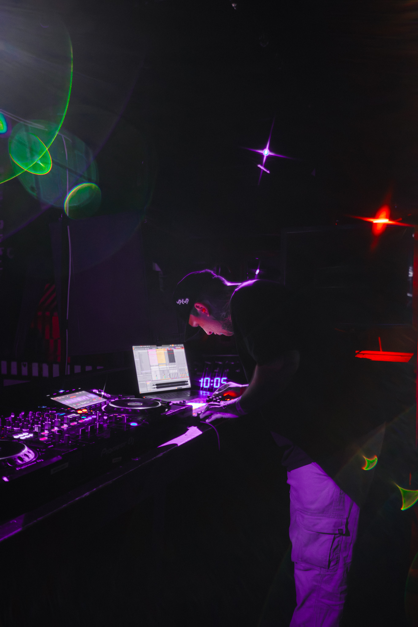 Be Right Back performing a live electronic music set in Denver, Colorado